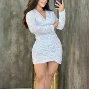 Elegant White Long Sleeve Dress